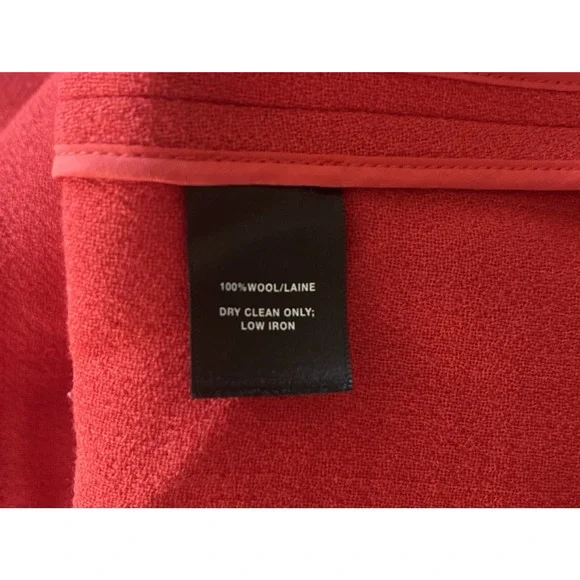 Lafayette 148 Sheath Wool Dress Size 6 Red Sleeveless Pockets - Picture 9 of 9